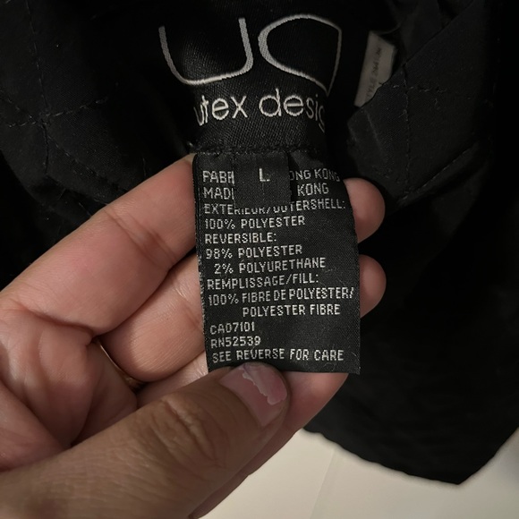 L Black & Cream-Colored Reversible Button-Down Jacket - Picture 8 of 14